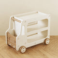 Lumendat Modern Art Deco Car-Shaped Eco-Friendly HDPE Movable Kids Storage End Table 3-Tier For Living Room Lumendat