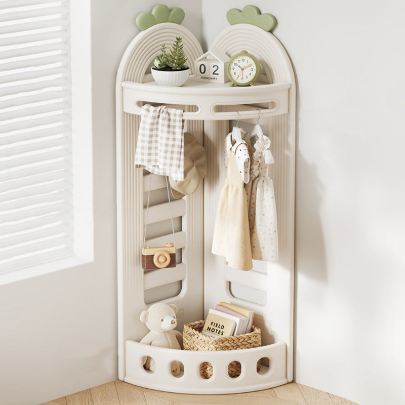 Lumendat Modern Minimalist Fan-Shaped Eco-Friendly HDPE PP Kids Storage Shelf 2-Tier For Living Room Lumendat
