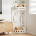 Lumendat Modern Minimalist Fan-Shaped Eco-Friendly HDPE PP Kids Storage Shelf 2-Tier For Living Room Lumendat