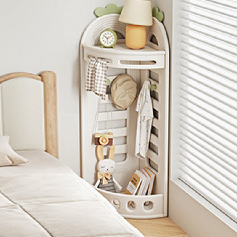 Lumendat Modern Minimalist Fan-Shaped Eco-Friendly HDPE PP Kids Storage Shelf 2-Tier For Living Room Lumendat