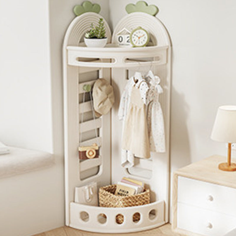 Lumendat Modern Minimalist Fan-Shaped Eco-Friendly HDPE PP Kids Storage Shelf 2-Tier For Living Room Lumendat
