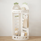 Lumendat Modern Minimalist Fan-Shaped Eco-Friendly HDPE PP Kids Storage Shelf 2-Tier For Living Room Lumendat