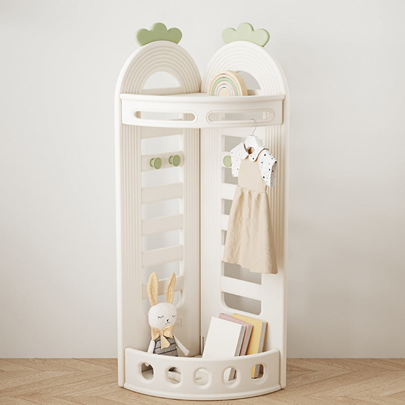 Lumendat Modern Minimalist Fan-Shaped Eco-Friendly HDPE PP Kids Storage Shelf 2-Tier For Living Room Lumendat