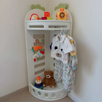 Lumendat Modern Minimalist Fan-Shaped Eco-Friendly HDPE PP Kids Storage Shelf 2-Tier For Living Room Lumendat