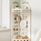 Lumendat Modern Minimalist Fan-Shaped Eco-Friendly HDPE PP Kids Storage Shelf 2-Tier For Living Room Lumendat