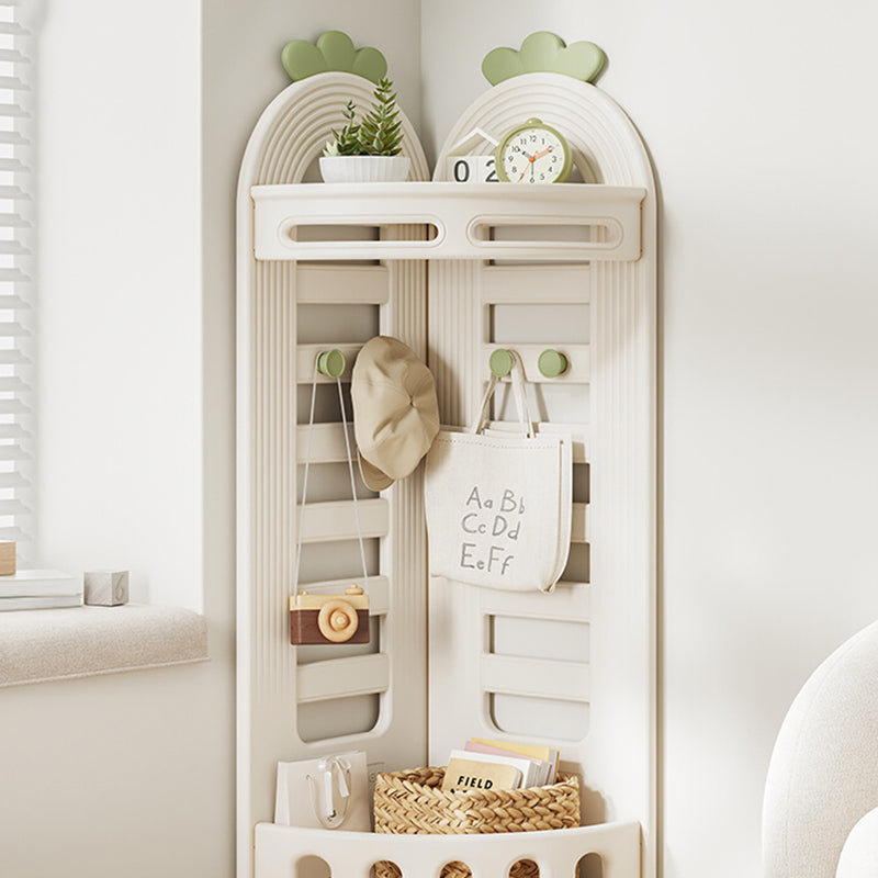 Lumendat Modern Minimalist Fan-Shaped Eco-Friendly HDPE PP Kids Storage Shelf 2-Tier For Living Room Lumendat
