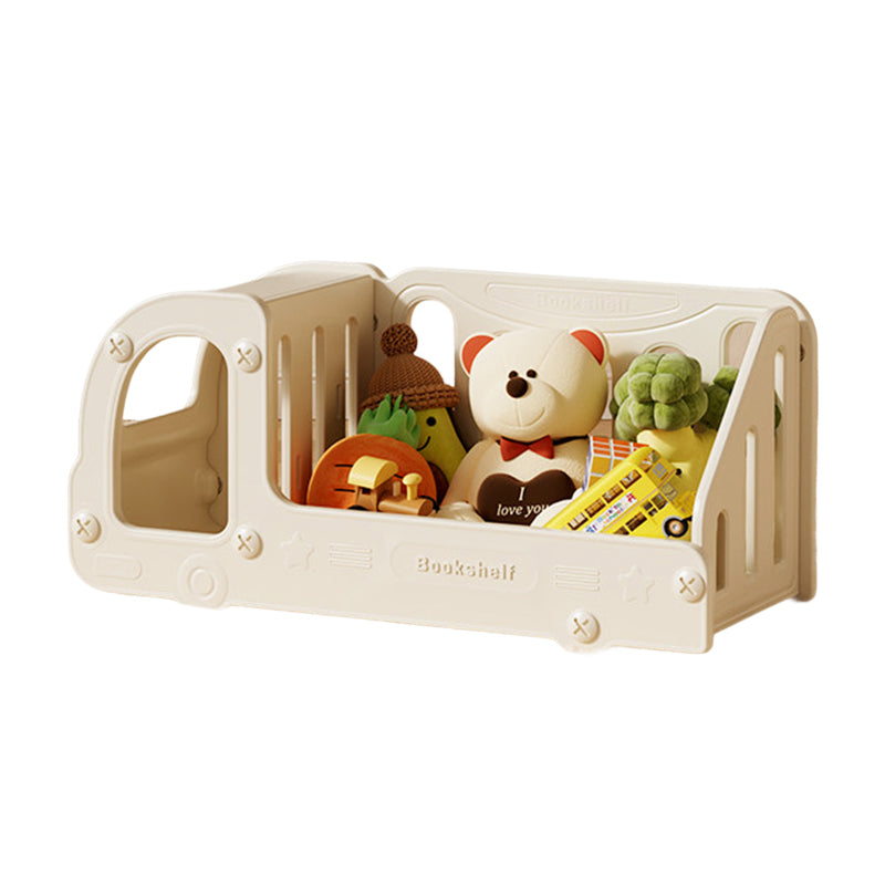 Lumendat Contemporary Creative Eco-Friendly HDPE Cartoon Car-Shaped Kids Desktop Bookshelf 2-Shelf For Study Room Lumendat