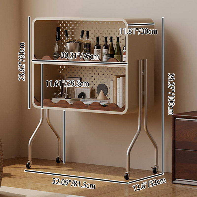 Lumendat Contemporary Nordic Cartoon Cat Ear & Deer Ear Iron Multi-layer Board Kids Movable Storage Cabinet 2-Tier For Living Room Lumendat