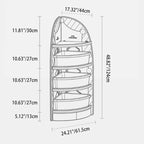 Lumendat Modern Minimalist Eco-Friendly HDPE PP Plastic Fan-Shaped Kids Corner Storage Shelf 4-Tier For Living Room & Study Lumendat