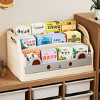 Lumendat Modern Minimalist Cartoon Cat-Shaped PP & HIPS Foldable Kids Bookshelf 3-Storage For Study Lumendat