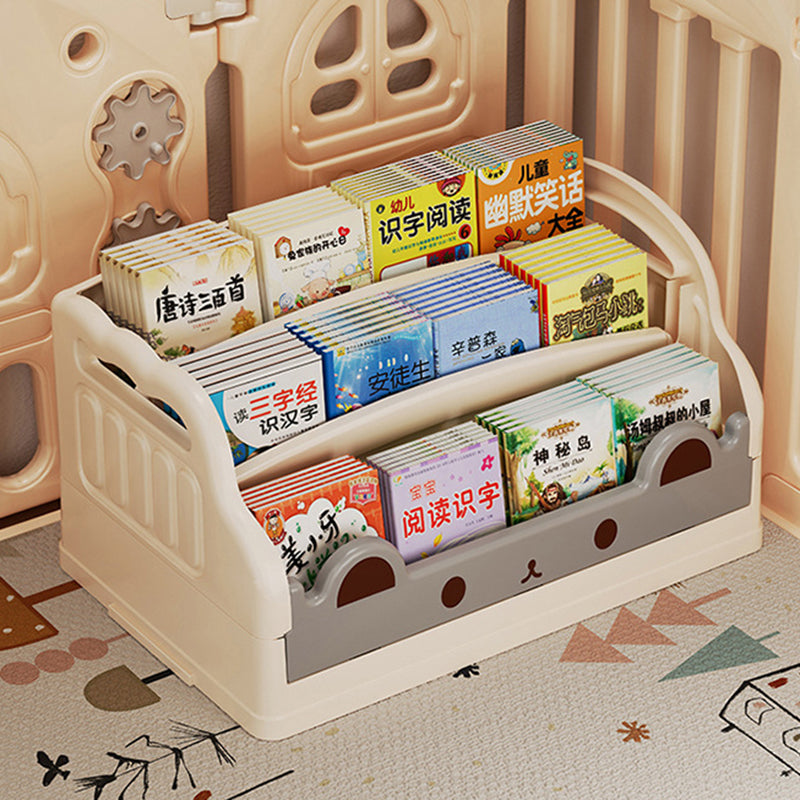 Lumendat Modern Minimalist Cartoon Cat-Shaped PP & HIPS Foldable Kids Bookshelf 3-Storage For Study Lumendat