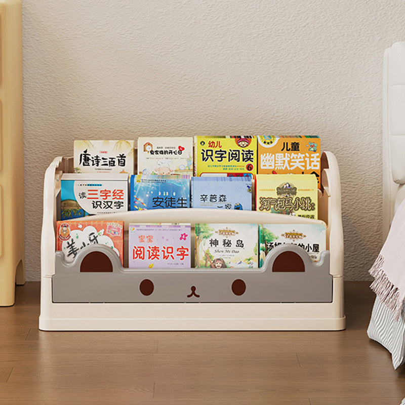 Lumendat Modern Minimalist Cartoon Cat-Shaped PP & HIPS Foldable Kids Bookshelf 3-Storage For Study Lumendat