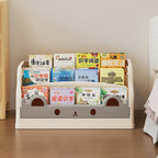 Lumendat Modern Minimalist Cartoon Cat-Shaped PP & HIPS Foldable Kids Bookshelf 3-Storage For Study Lumendat