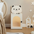 Lumendat Modern Minimalist Eco-Friendly Vacuum-Formed Panel Fluted Glass Cartoon Bear Rectangular Kids Magnetic USB Charging Sensor Light Nightstand 1 Lumendat