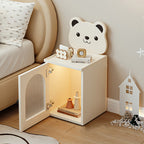 Lumendat Modern Minimalist Eco-Friendly Vacuum-Formed Panel Fluted Glass Cartoon Bear Rectangular Kids Magnetic USB Charging Sensor Light Nightstand 1 Lumendat