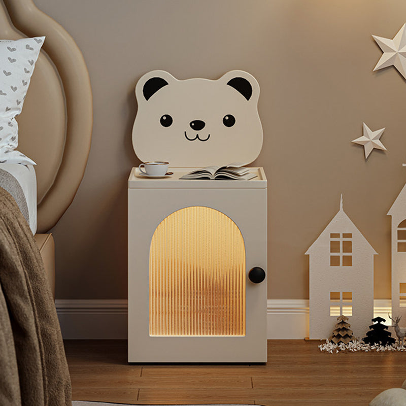 Lumendat Modern Minimalist Eco-Friendly Vacuum-Formed Panel Fluted Glass Cartoon Bear Rectangular Kids Magnetic USB Charging Sensor Light Nightstand 1 Lumendat
