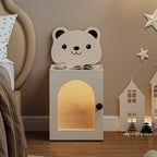 Lumendat Modern Minimalist Eco-Friendly Vacuum-Formed Panel Fluted Glass Cartoon Bear Rectangular Kids Magnetic USB Charging Sensor Light Nightstand 1 Lumendat