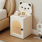 Lumendat Modern Minimalist Eco-Friendly Vacuum-Formed Panel Fluted Glass Cartoon Bear Rectangular Kids Magnetic USB Charging Sensor Light Nightstand 1 Lumendat