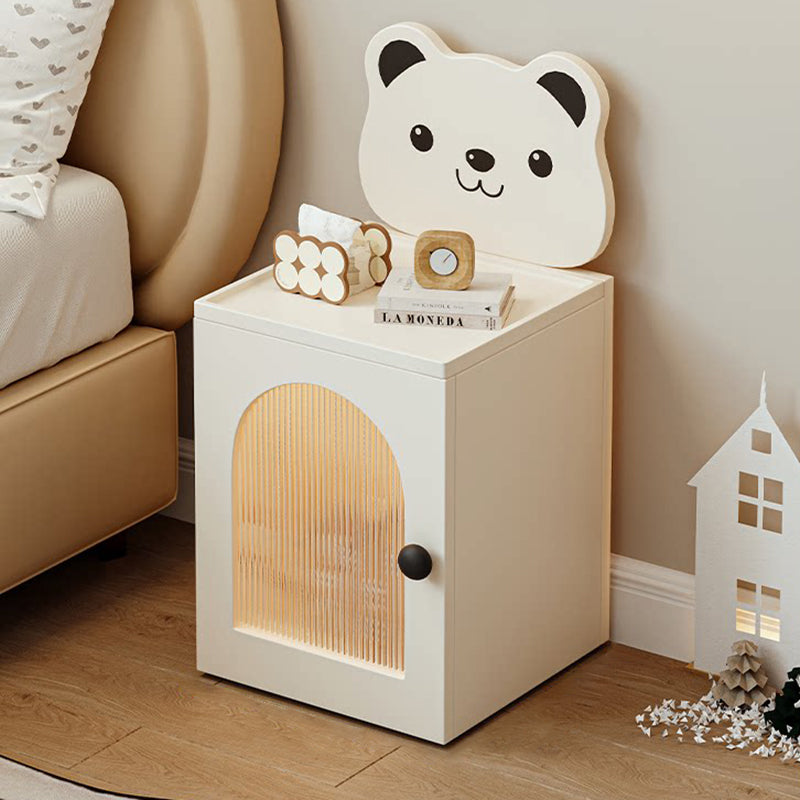 Lumendat Modern Minimalist Eco-Friendly Vacuum-Formed Panel Fluted Glass Cartoon Bear Rectangular Kids Magnetic USB Charging Sensor Light Nightstand 1 Lumendat