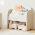 Lumendat Modern Minimalist HDPE Rectangular Lightweight Kids Bookshelf 2/6-Storage Box For Living Room & Study Lumendat