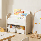 Lumendat Modern Minimalist HDPE Rectangular Lightweight Kids Bookshelf 2/6-Storage Box For Living Room & Study Lumendat