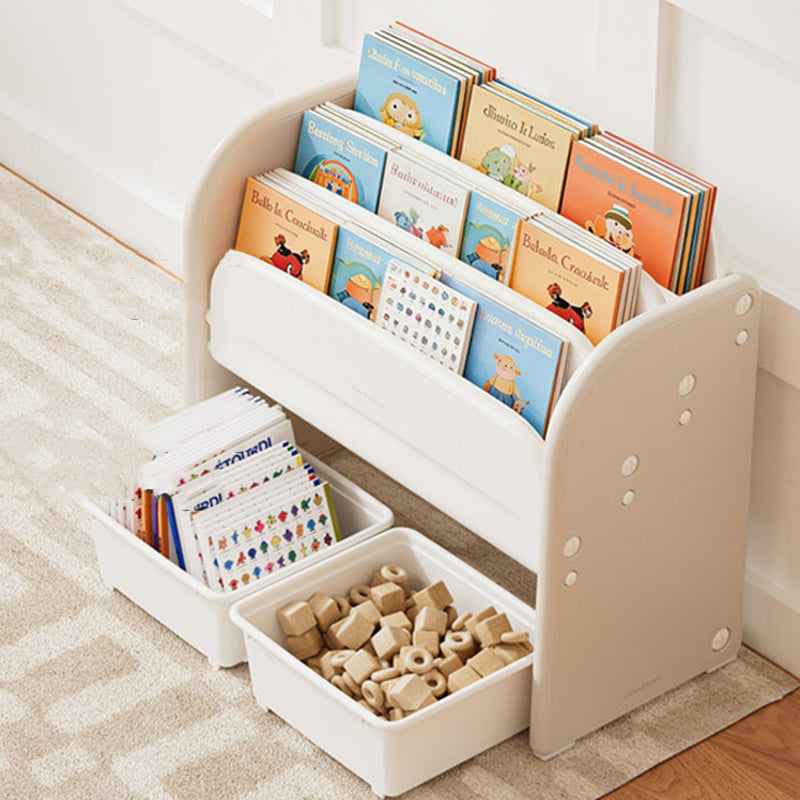 Lumendat Modern Minimalist HDPE Rectangular Lightweight Kids Bookshelf 2/6-Storage Box For Living Room & Study Lumendat