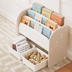 Lumendat Modern Minimalist HDPE Rectangular Lightweight Kids Bookshelf 2/6-Storage Box For Living Room & Study Lumendat