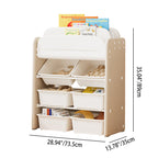 Lumendat Modern Minimalist HDPE Rectangular Lightweight Kids Bookshelf 2/6-Storage Box For Living Room & Study Lumendat