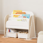 Lumendat Modern Minimalist HDPE Rectangular Lightweight Kids Bookshelf 2/6-Storage Box For Living Room & Study Lumendat