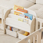 Lumendat Modern Minimalist HDPE Rectangular Lightweight Kids Bookshelf 2/6-Storage Box For Living Room & Study Lumendat