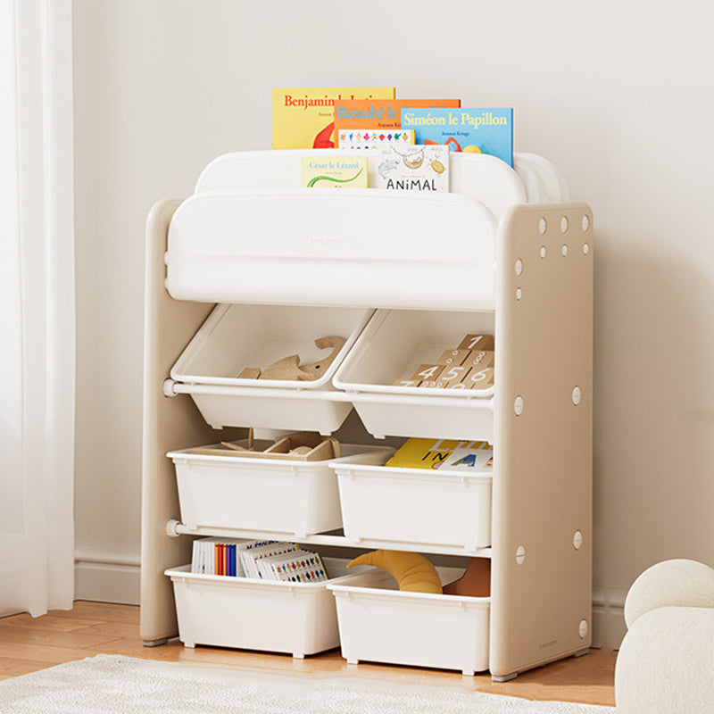 Lumendat Modern Minimalist HDPE Rectangular Lightweight Kids Bookshelf 2/6-Storage Box For Living Room & Study Lumendat