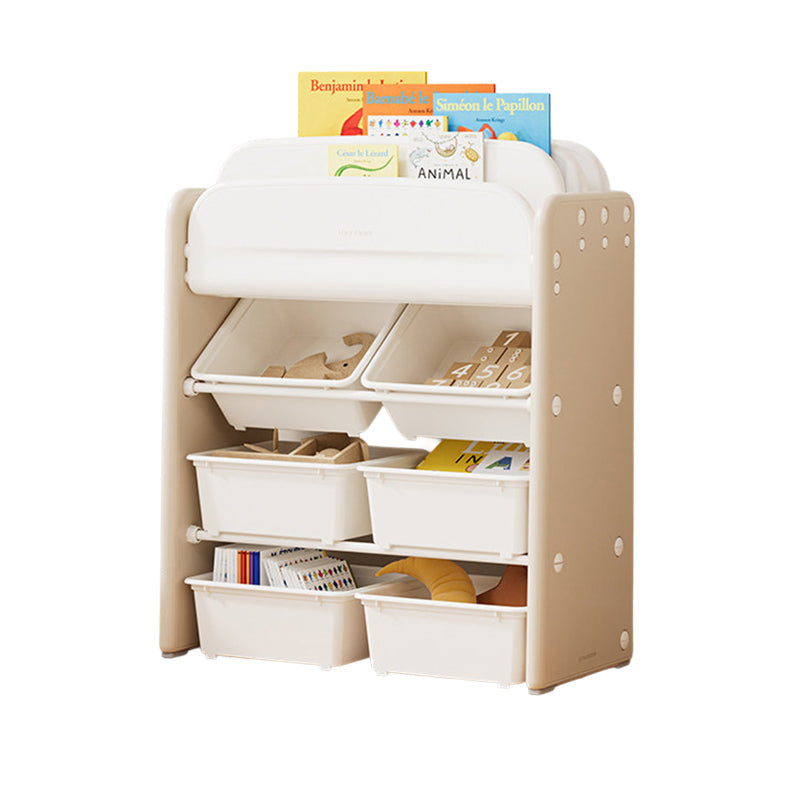 Lumendat Modern Minimalist HDPE Rectangular Lightweight Kids Bookshelf 2/6-Storage Box For Living Room & Study Lumendat