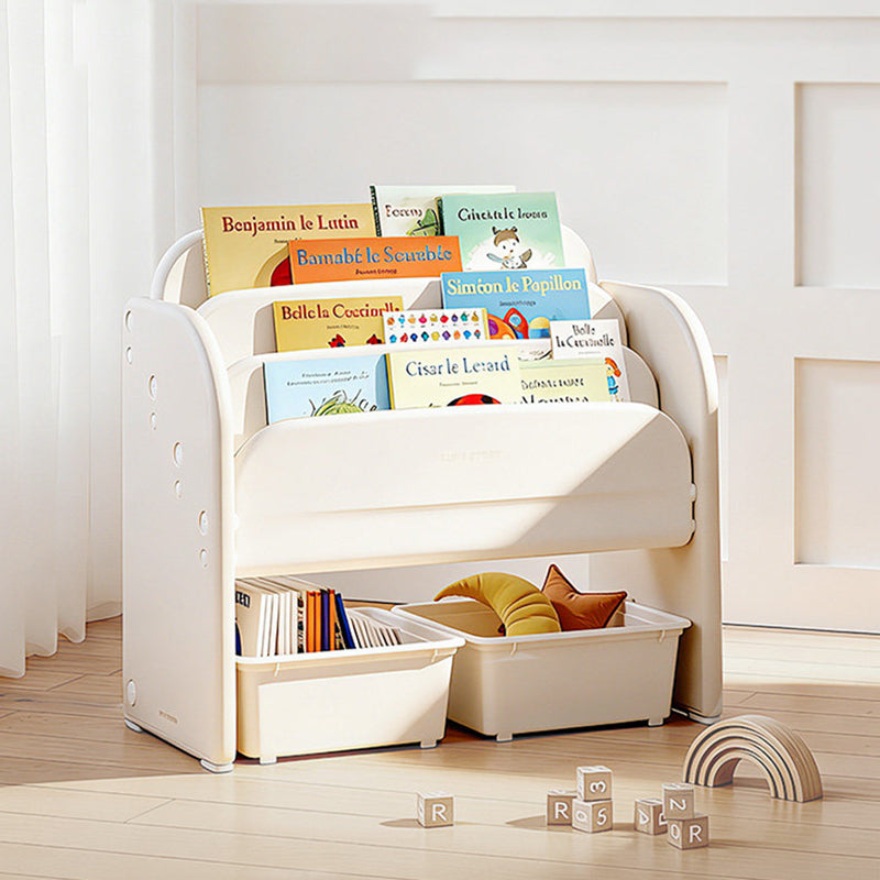Lumendat Modern Minimalist HDPE Rectangular Lightweight Kids Bookshelf 2/6-Storage Box For Living Room & Study Lumendat