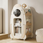 Lumendat Modern Minimalist HDPE Acrylic Cartoon Rocket Kids Movable Bookshelf 3-Tier For Living Room & Study Lumendat
