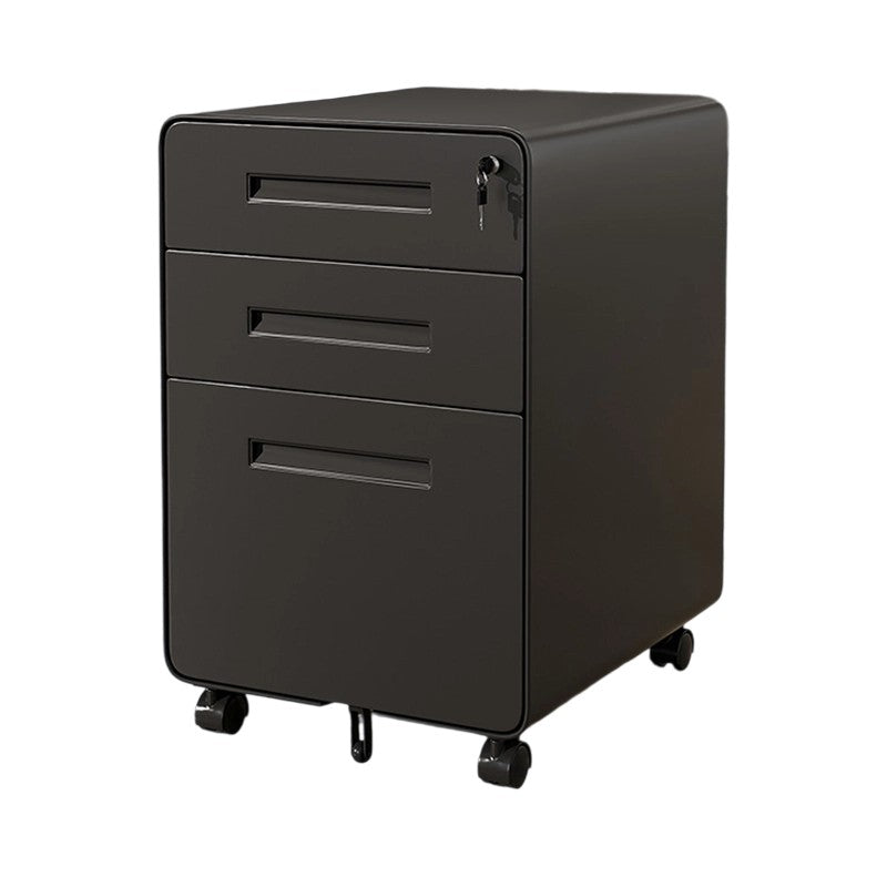 Modern Minimalist Steel Curved Rectangular Storage Cabinet With 2/3 Drawers For Home Office DFM-F