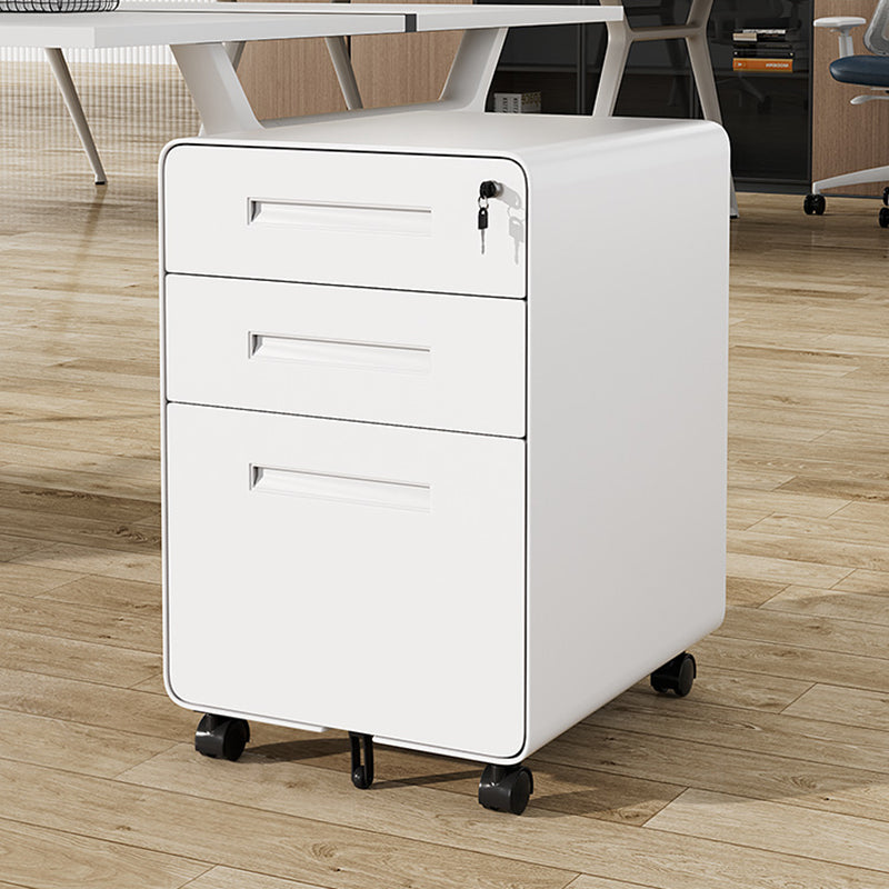 Modern Minimalist Steel Curved Rectangular Storage Cabinet With 2/3 Drawers For Home Office DFM-F