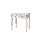 Modern Minimalist Solid Wood Rectangular Cylindrical Leg Makeup Vanity With 2 Drawers For Bedroom Lumendat