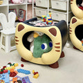 Lumendat Contemporary Creative Kids Round Cat PP Nightstand For Bedroom Lumendat