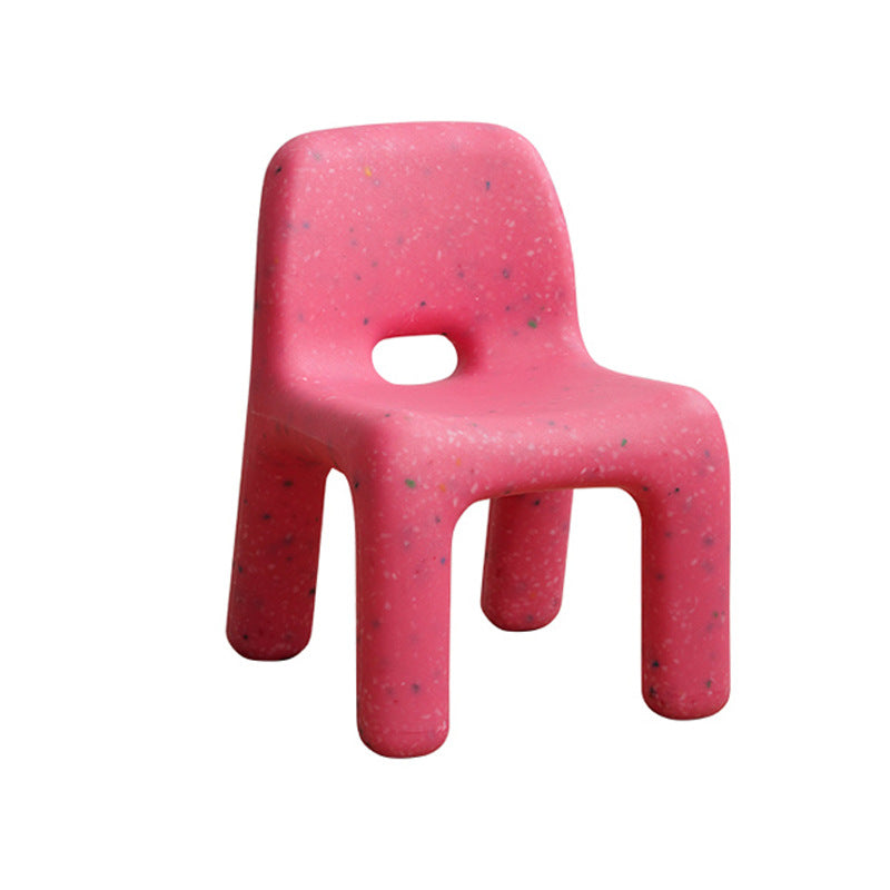 Lumendat Modern Minimalist Kids Square PE Dining Chair Backrest For Dining Room Lumendat
