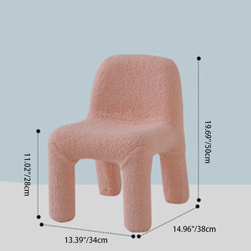 Lumendat Modern Minimalist Kids Square PE Dining Chair Backrest For Dining Room Lumendat