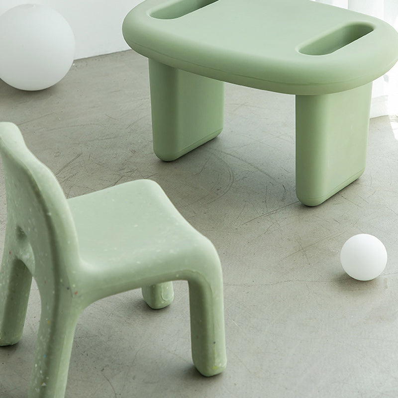 Lumendat Modern Minimalist Kids Square PE Dining Chair Backrest For Dining Room Lumendat