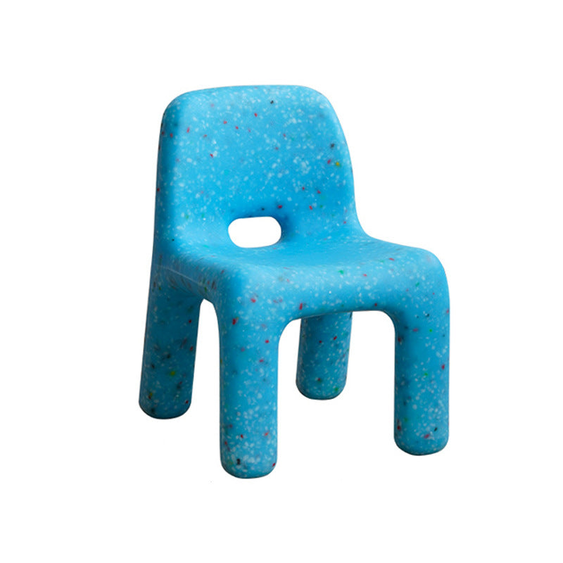 Lumendat Modern Minimalist Kids Square PE Dining Chair Backrest For Dining Room Lumendat