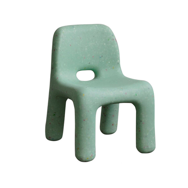 Lumendat Modern Minimalist Kids Square PE Dining Chair Backrest For Dining Room Lumendat