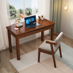 Modern Minimalist Rectangular Solid Wood Board Desks 1/2-Drawer For Home Office DFM-F