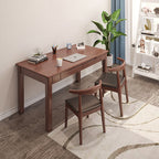 Modern Minimalist Rectangular Solid Wood Board Desks 1/2-Drawer For Home Office DFM-F