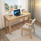 Modern Minimalist Rectangular Solid Wood Board Desks 1/2-Drawer For Home Office DFM-F