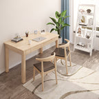 Modern Minimalist Rectangular Solid Wood Board Desks 1/2-Drawer For Home Office DFM-F