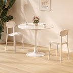 Modern Minimalist Round Density Board Iron Dining Table For Dining Room DFM-F