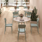 Modern Minimalist Round Density Board Iron Dining Table For Dining Room DFM-F