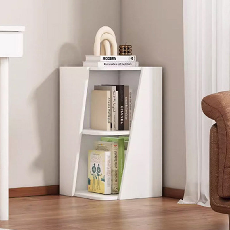 Modern Minimalist Triangle Solid Wood Compact Corner Bookcase 2/4/6-Tier Storage Rack For Home Office